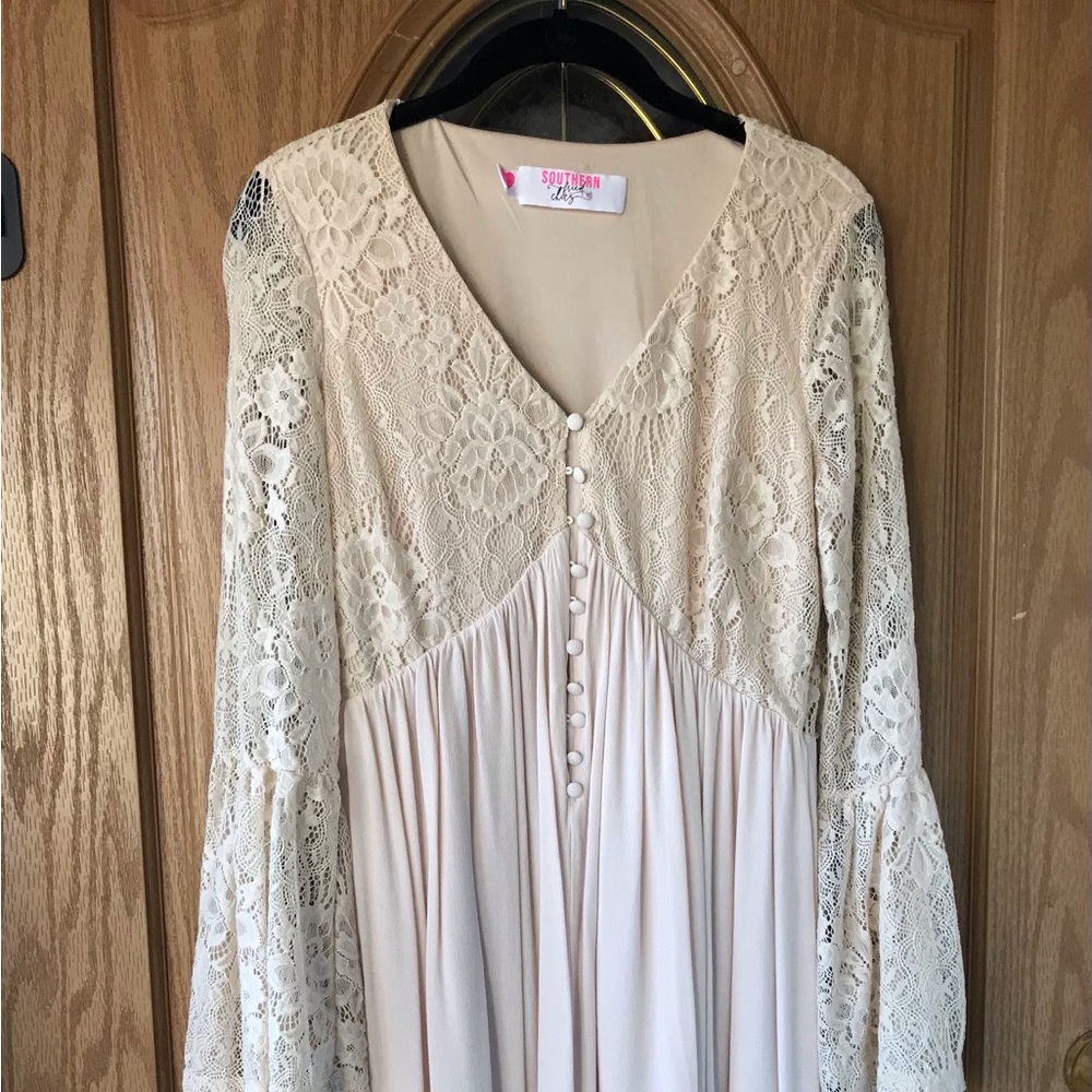 Southern Fried Chics - off white Lace Dress